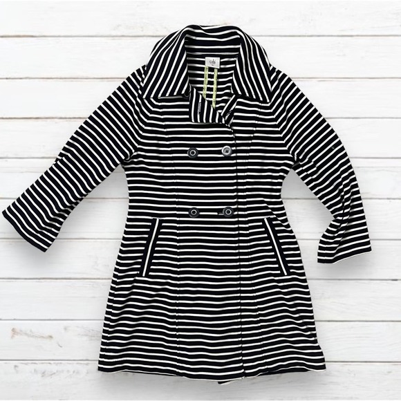 CAbi Jackets & Blazers - Cabi Women's Navy Blue/White Striped Maritime Trench Coat Size‎ XS
